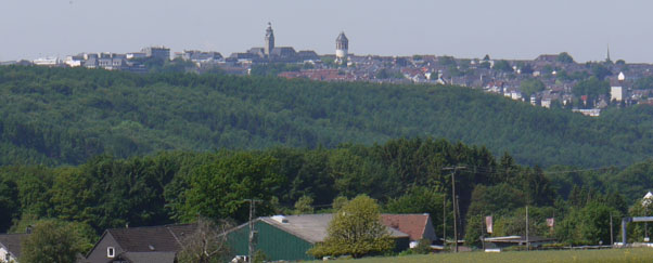 Blick auf Remscheid von L&uuml;ttringhausen / Blume